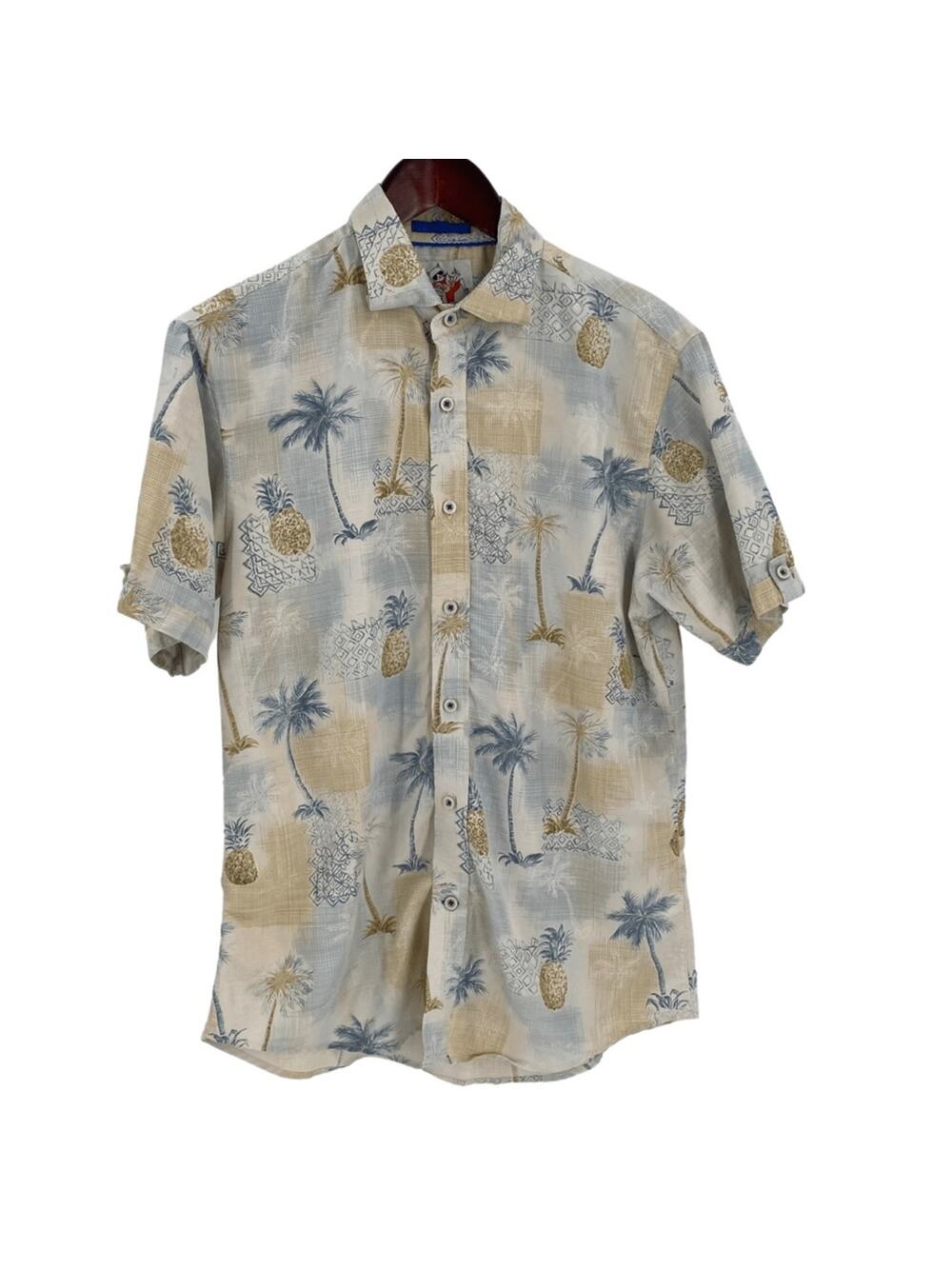 Marti Kat Hawaiian shirt men’s size medium pineapples palm trees